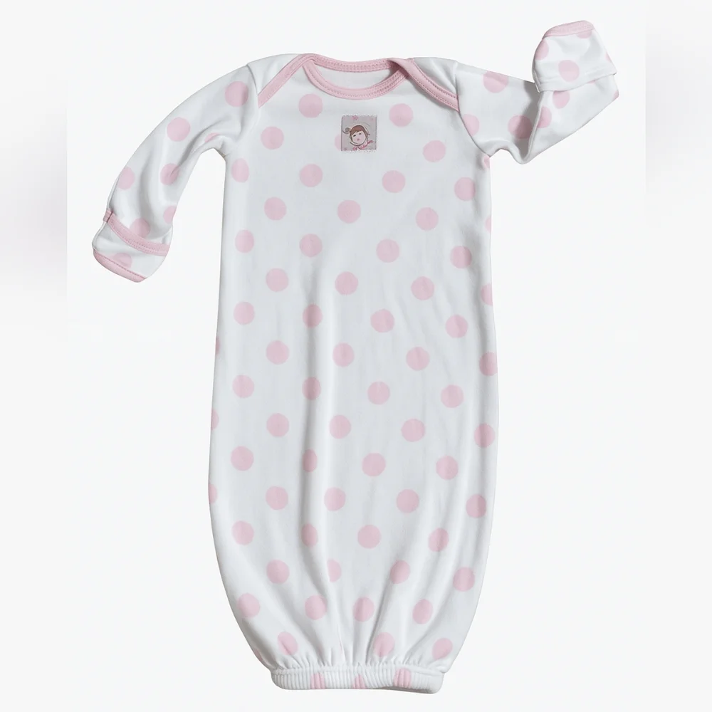 M3) Child of Mine by Carter’s Pink Polka Dot Gown – Size 0-3 Months
